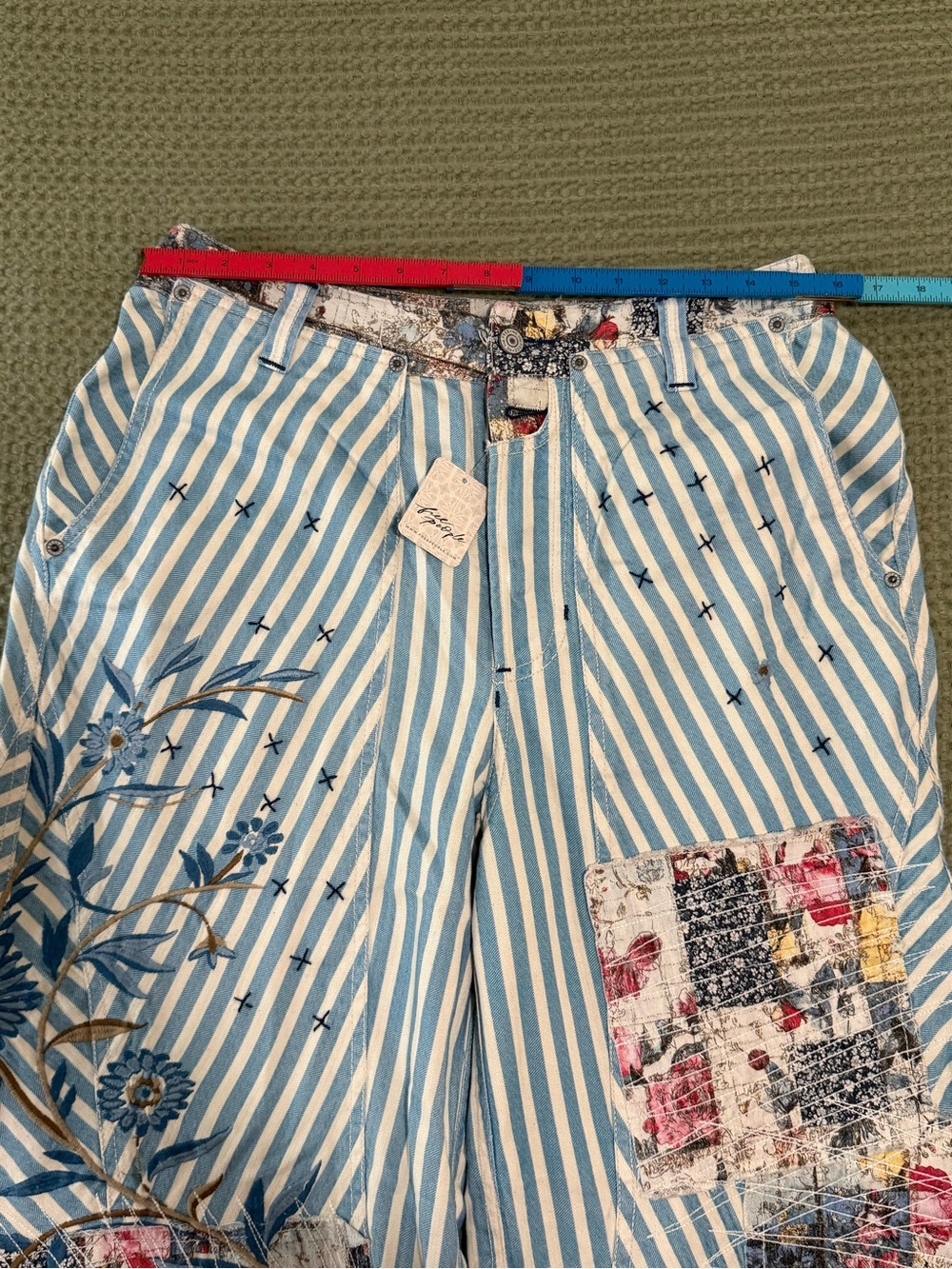 NWT Free People x Runyon Patched Pant, Size 8 - Picture 9 of 11